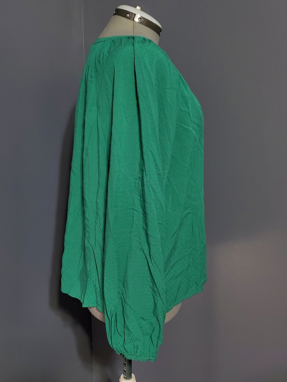 LOFT Outlet Mint Green V-Neck Peasant Top Blouse Women's Size L - Picture 4 of 7